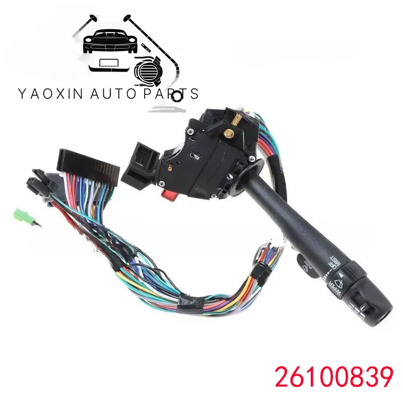 

26100839 Cruise Control Windshield Wiper Arm Turn Signal Lever Switch Multifunction for Chevy GMC Truck 22540149 26090412