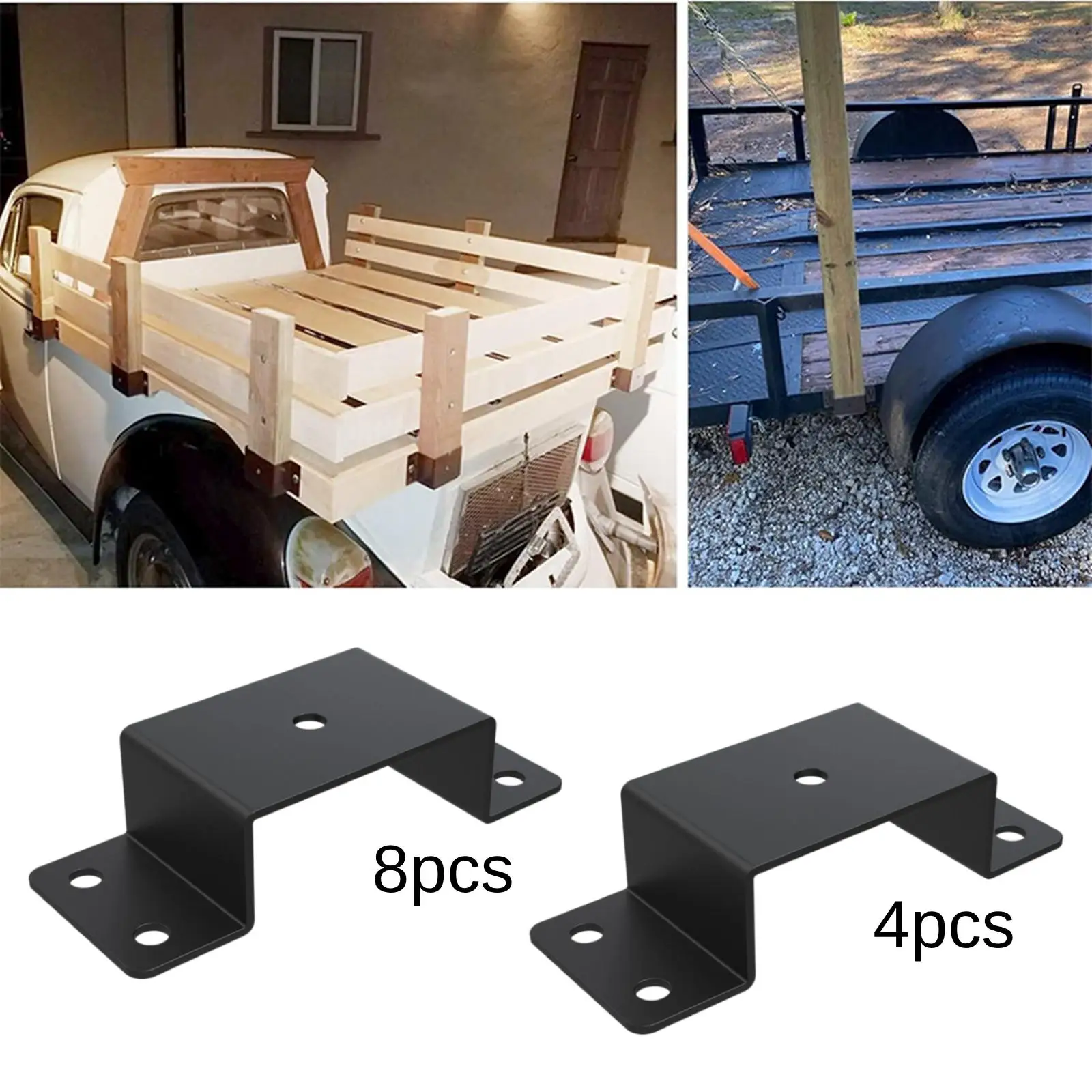 Premium Carbon Steel Trailer Stake Pocket Bracket for 2x4 Lumber Heavy Duty Design Practical Mounting Accessories for Trucks
