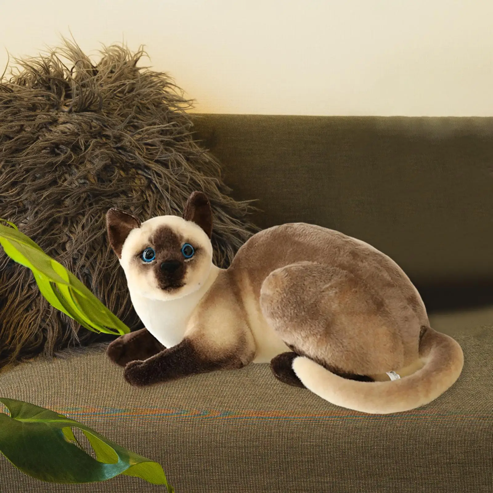 Simulation Siamese Cats Animal Plush Padding Stuffed for Birthday Gift , StyleB