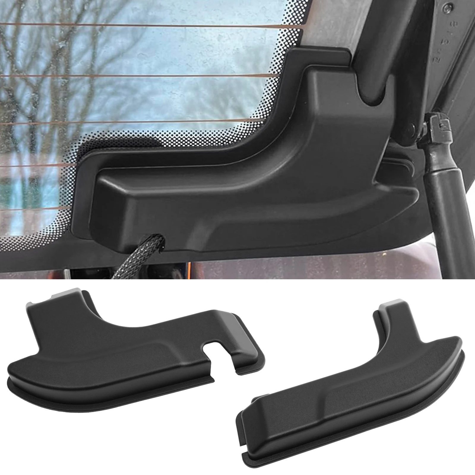 2Pcs Black Rear Defogger Cable Cover For Jeep Wrangler JL/4XE 2018-2024 Conceals Window Defroster Cables Decorative Accessories