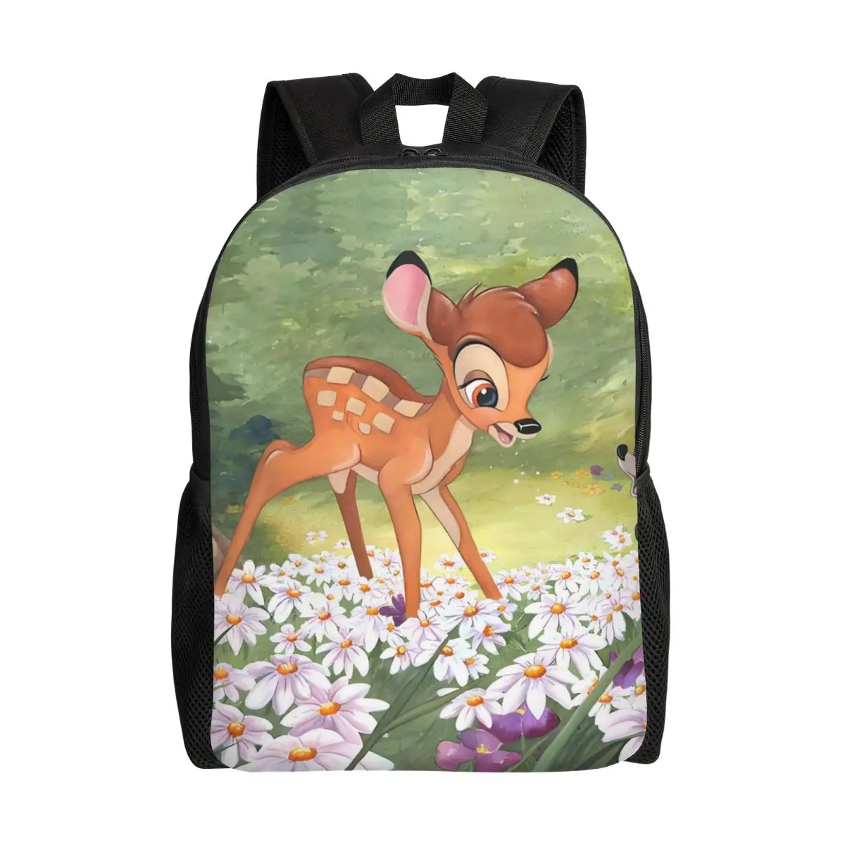 

Custom Cute Deer Bambi Travel Backpack Women Men School Laptop Bookbag Kawaii Cartoon Anime College Student Daypack Bags