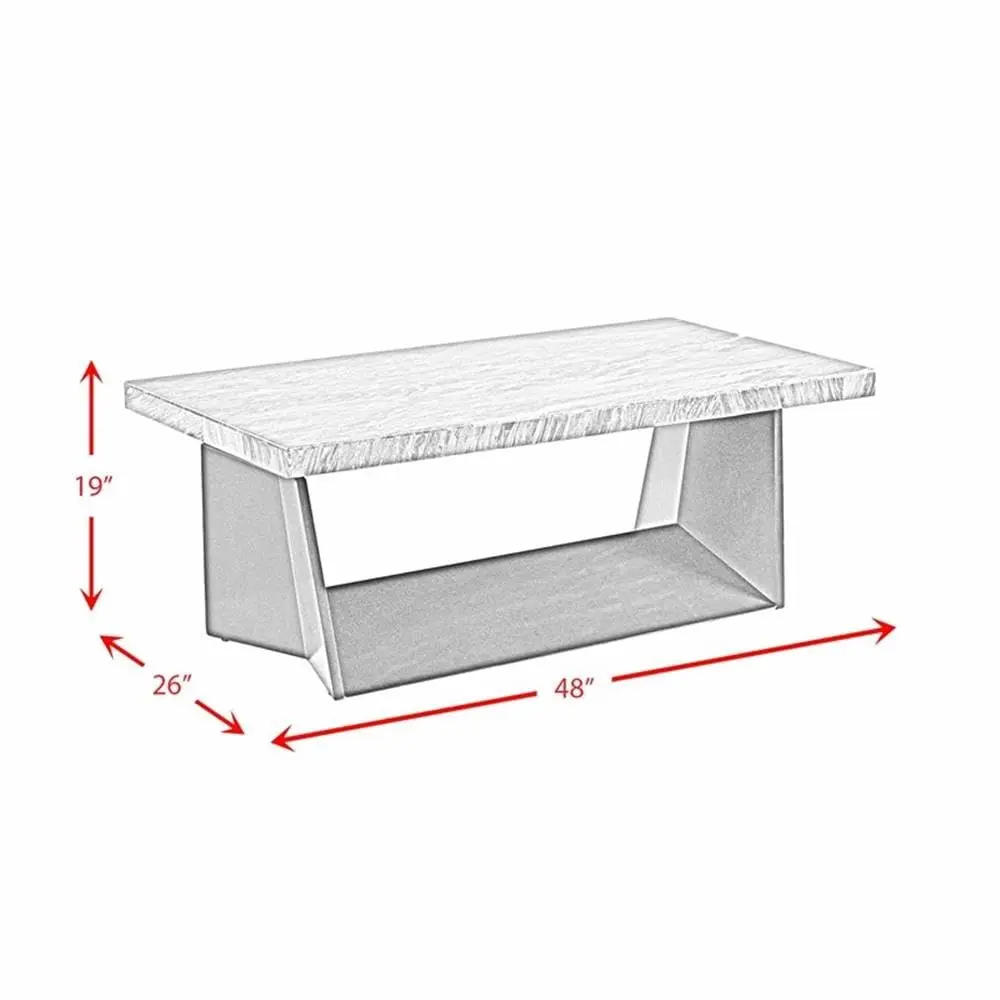 Coffee Table With White Marble Top