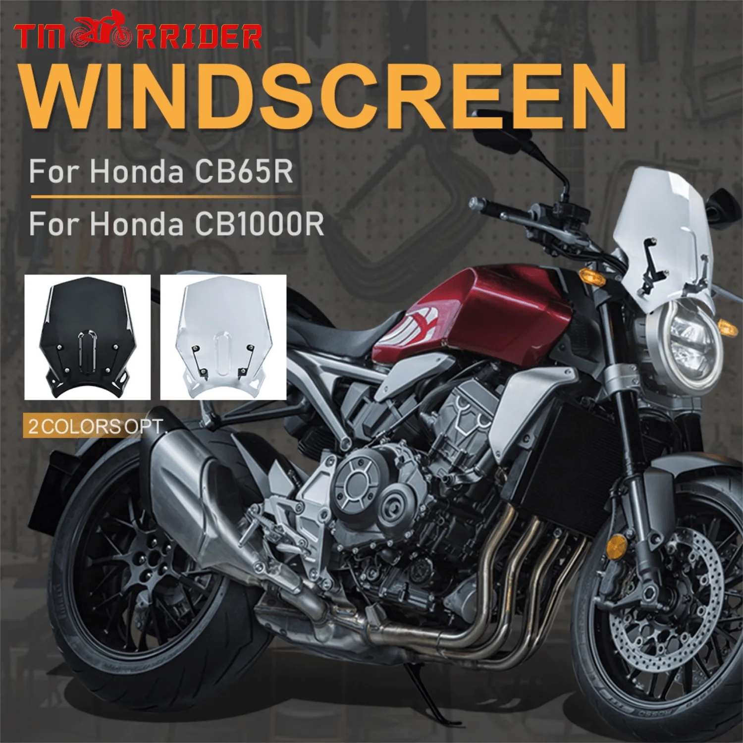 

For Honda CB1000R 2018 2020 CB650R 2019-2022 Windscreen Windshield Wind Deflector with Bracket CB 650 1000 R Accessories Moto RU