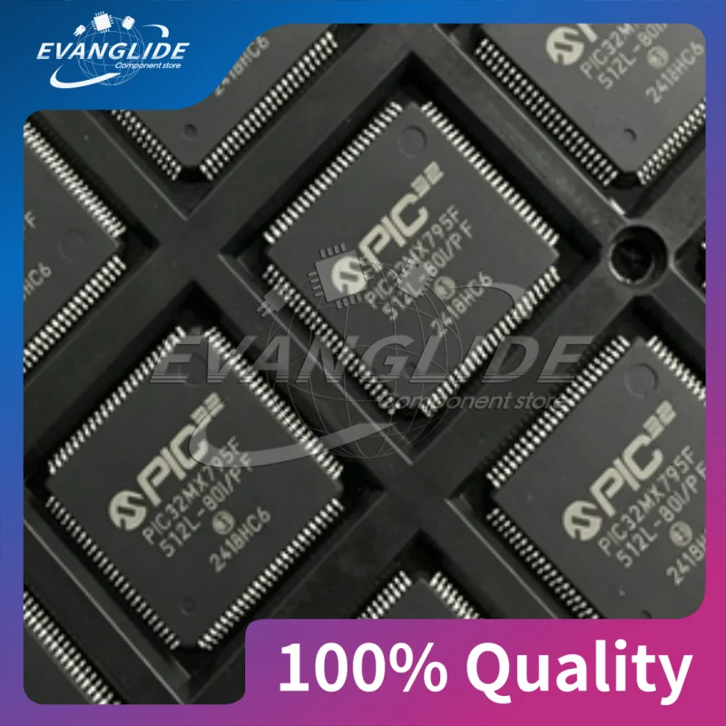 1 PCS/LOT PIC32MX795F512L-80I/PF TQFP-100 microcontroller chip IC