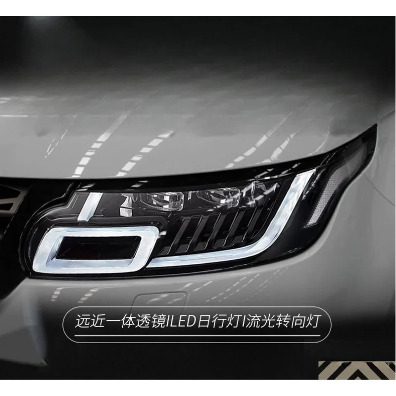 

Фара в сборе для Range Rover Sport 14-17, модифицированная, со светодиодной линзой, дневными ходовыми огнями и динамическим указателем поворота