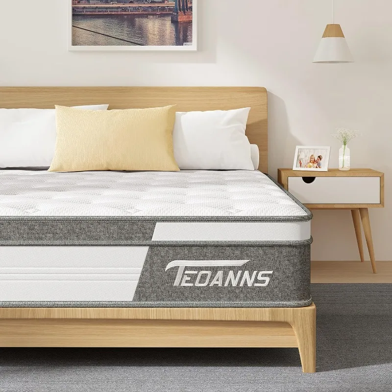 

Teoanns Full Size Mattress, 10 Inch Memory Foam Mattress in a Box, Hybrid Mattress Full Size for Pressure Relief & Supportive