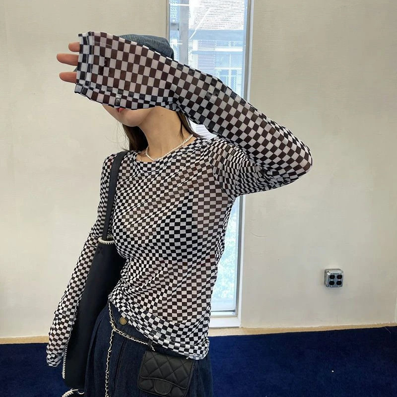 Grafica 2025 T-shirt da donna Abiti skinny Top da donna Maglia verde Vendita Magliette aderenti alte Originali primaverili e autunnali