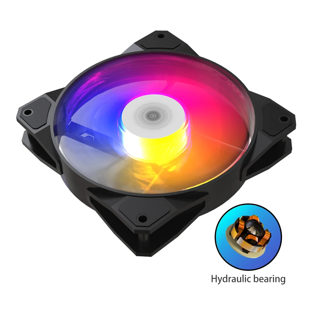 Aigo Pado P16 RGB Silent Fan 120mm Computer Case Water Cooling Large 4Pin CPU Cooler 12cm PC Case Fan Color Lighting ventilador