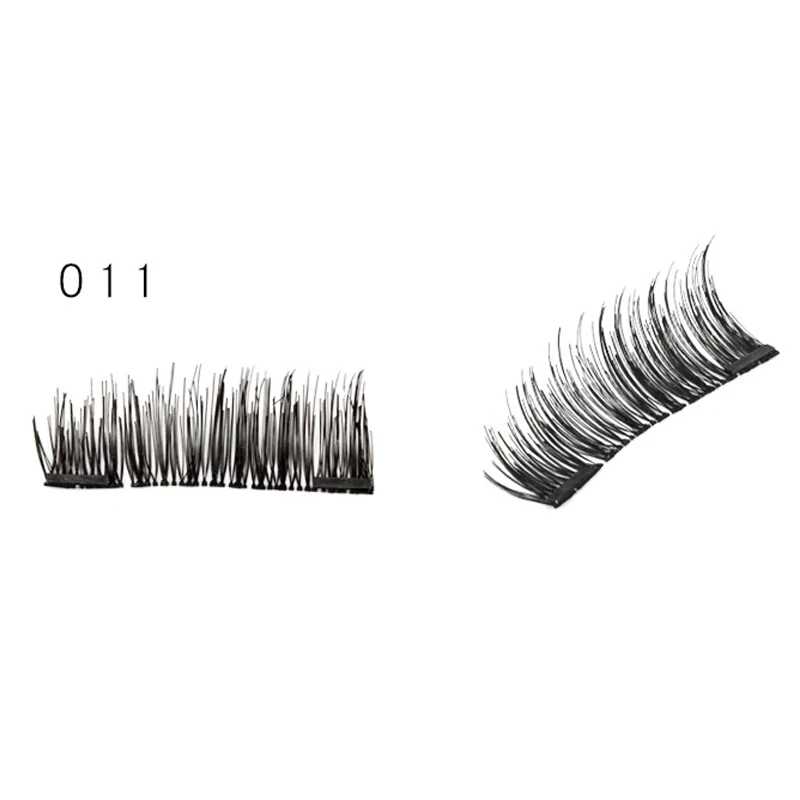 4 ชิ้น/เซ็ตขนตาปลอม Lashes Natural Reusable Handmade ไม่มีกาว Magnetic ขนตาปลอมพร้อมขนตา Applicator