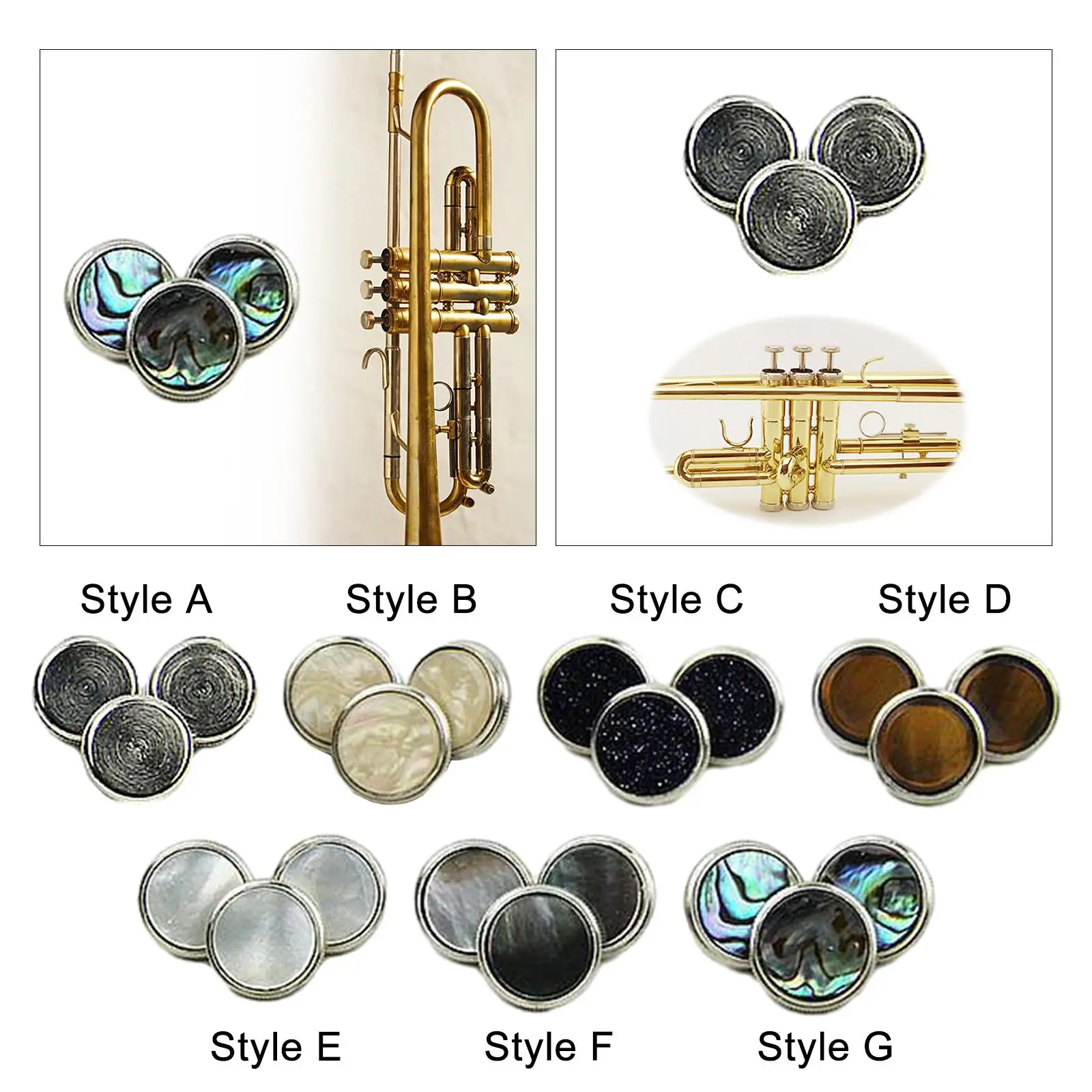 Replacement Key Parts Trumpet Gig Buttons Music Protection Parts Durable Brass