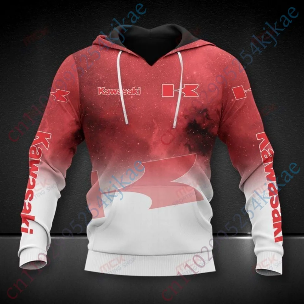 

Kawasaki Zip Hoodies Streetwear For Men Clothing Sport Long sleeve Pullover Harajuku Hooded sweatshirt Casual 3D Printing Unisex