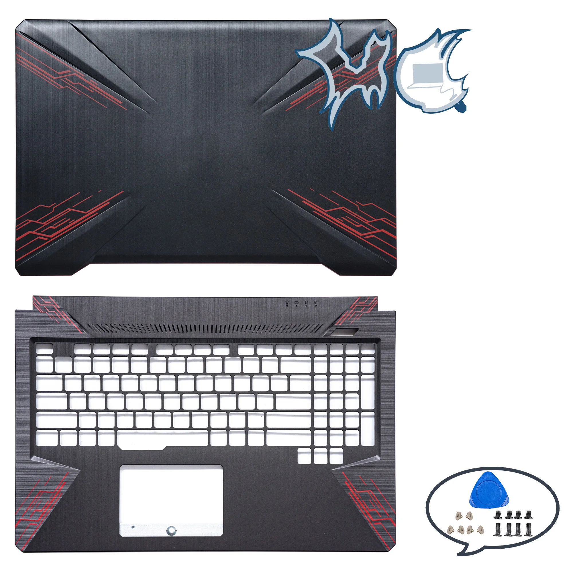 

Для FX80 FX80G FX80GD FX504 FX504G FZ80 ZX80G крышка ноутбука ЖК-задняя крышка передняя панель упор для рук верхняя крышка замена петлей