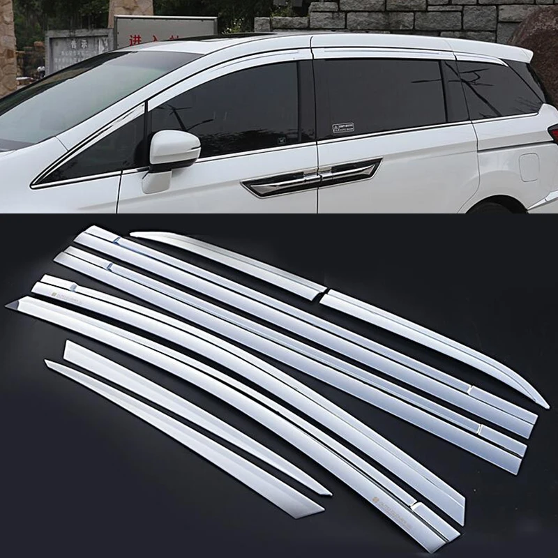 

CEYUSOT FOR 8PCS CAR Window Visor Honda NEW Odyssey Rainproof Window Decoration Silver Plating Accessories Body Kit 2015-2020