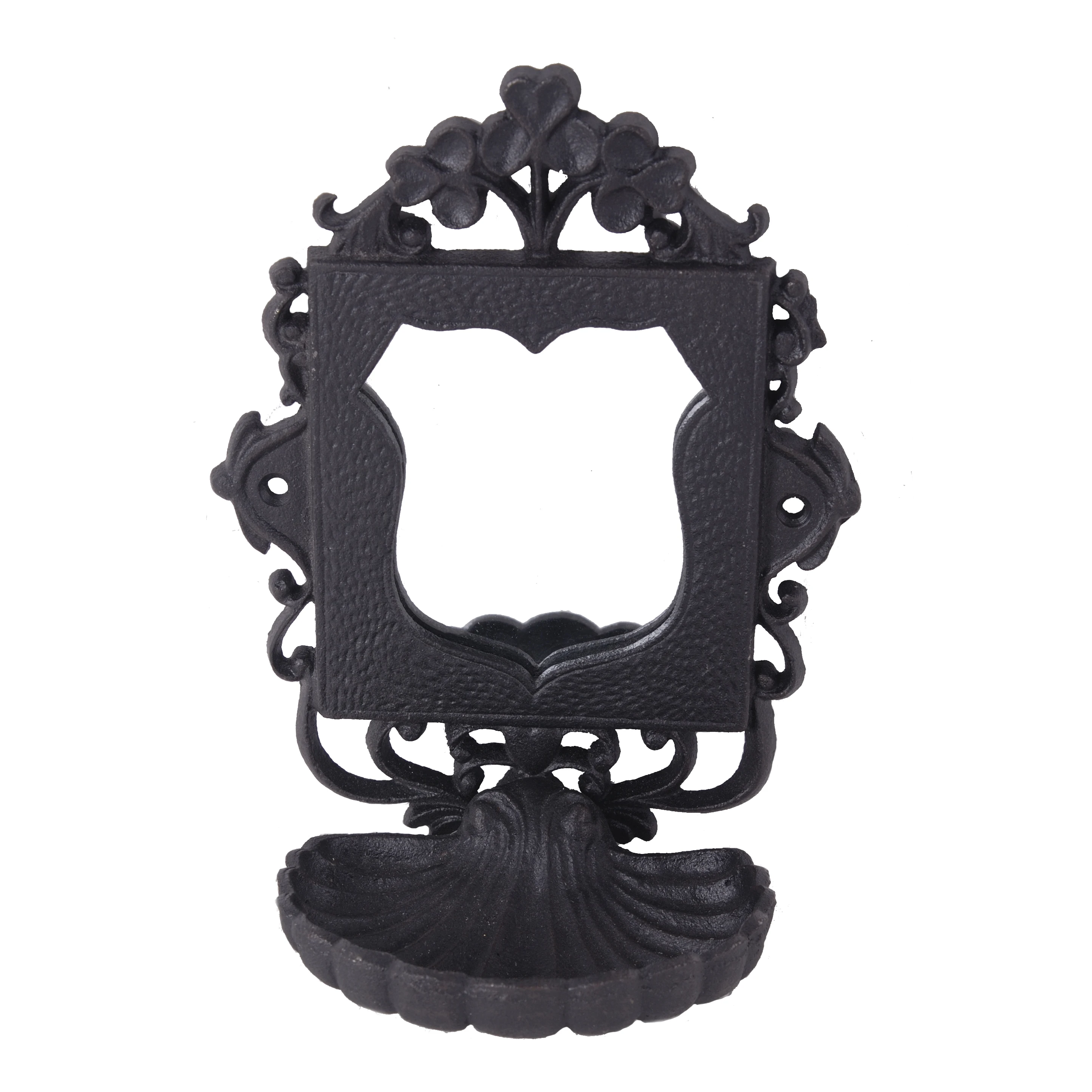 

Черные чугунные мыльницы 6.3x3.9x8.2 дюйма с зеркалом в комплекте