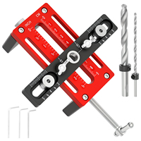 Cabinet Door Hinge Jig Aluminum Alloy Cabinet Door Installation Positioner Jig Adjustable Mounting Locator Tool for Installation