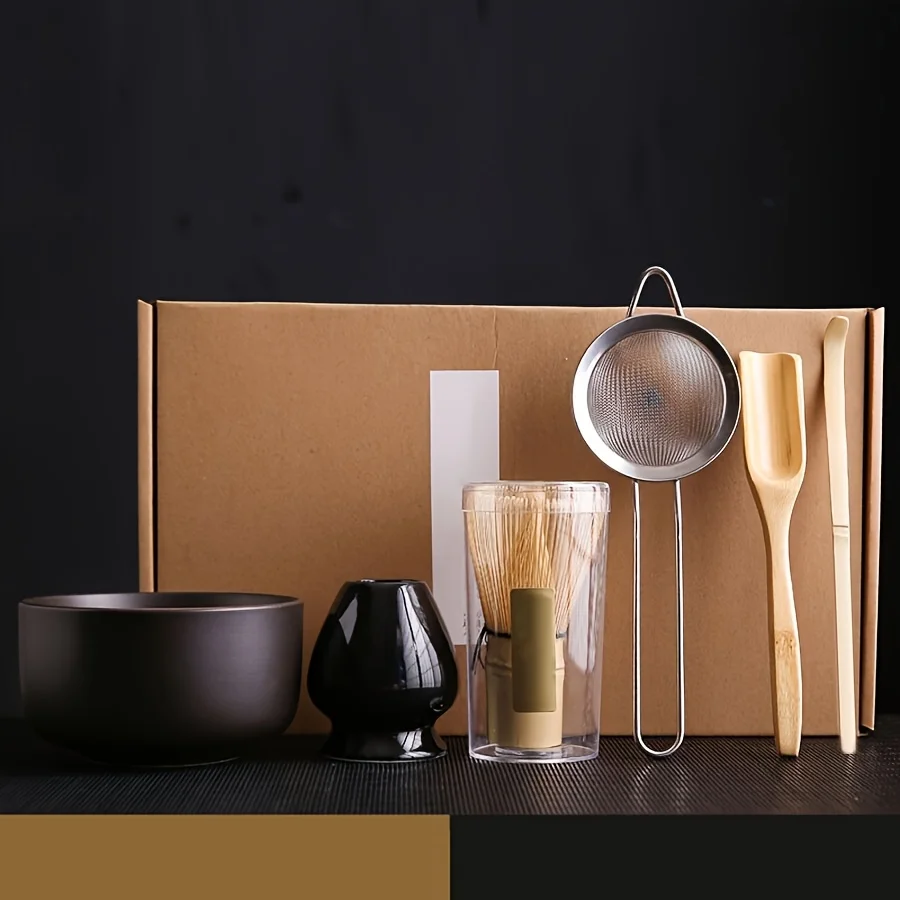 6 stks/set Japanse stijl Matcha Kom, Lepel, Thee Garde, Zeef Mesh, Perfect Cadeau Voor Ceremonie, Traditionele Decoratie