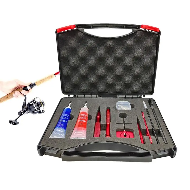 

Fishing Reel Maintenance Tools Fishing Rod Repair Kit Solid Case Tools Sturdy For Water Drop Wheel Casting Bait And Fishing Boat