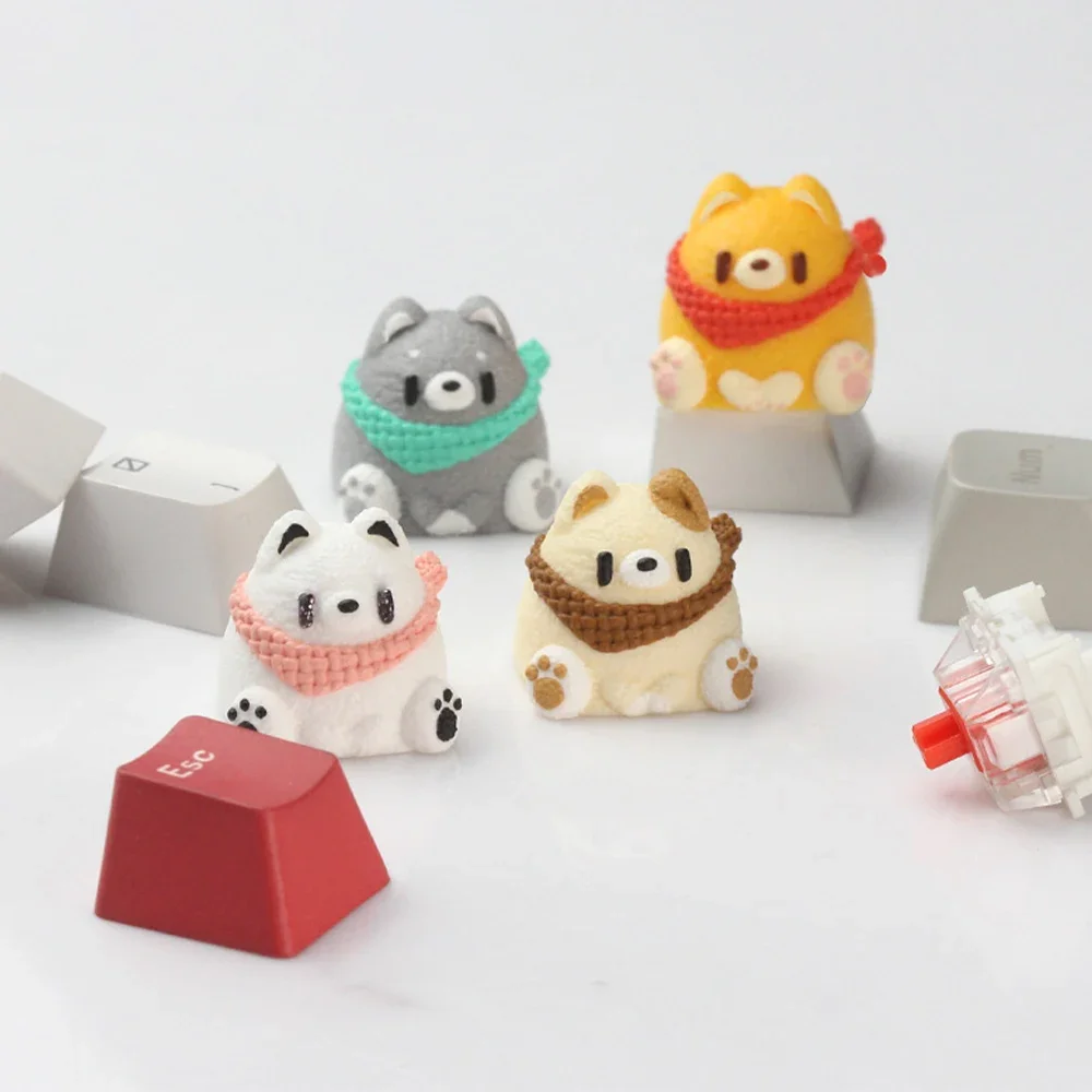 

Kawaii Cute Sweet Individuality Puppy DIY Resin Originality Keycap Keyboard Decoration Collect Plaything Festivals Gift