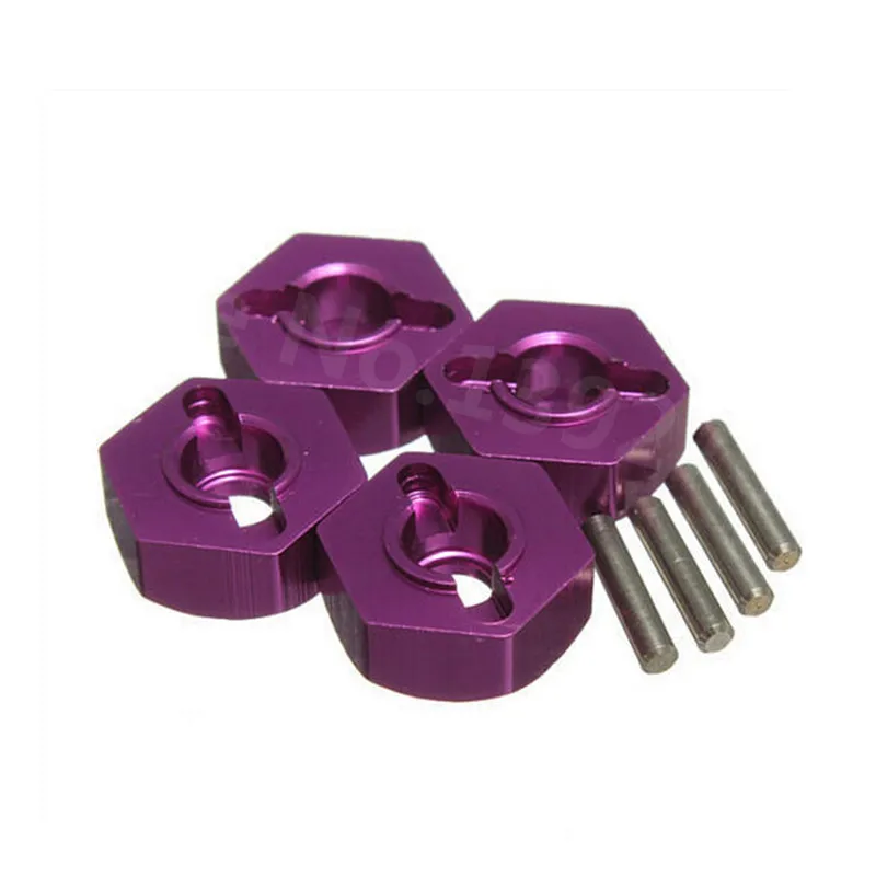 1 Set 102042 (02134) 4Pc Hsp 1/10 Modellen Upgrade Onderdelen Aluminium Wiel Hex Met Pin Voor 1/10 Schaal 4wd Rc Auto
