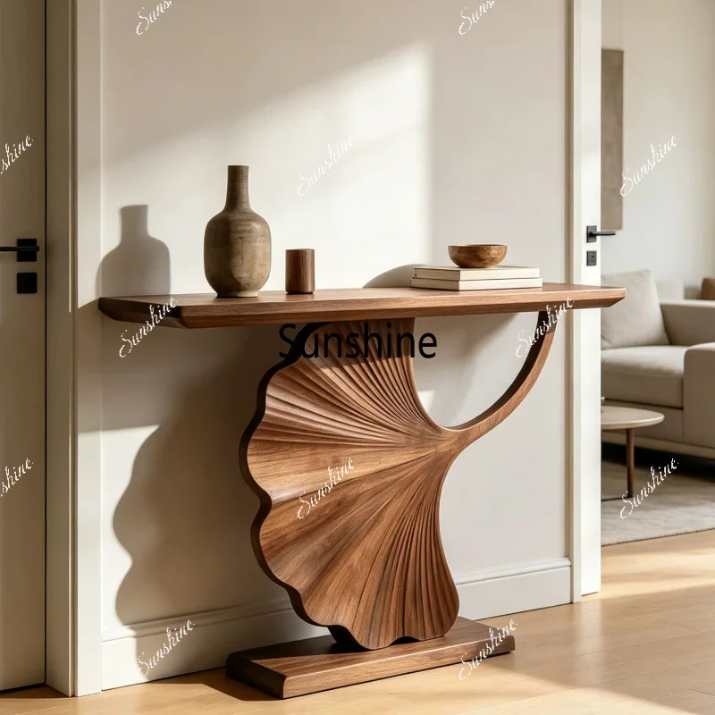 New Chinese-style entrance table, tenon and mortise structure, entrance hall decoration table, simple case display