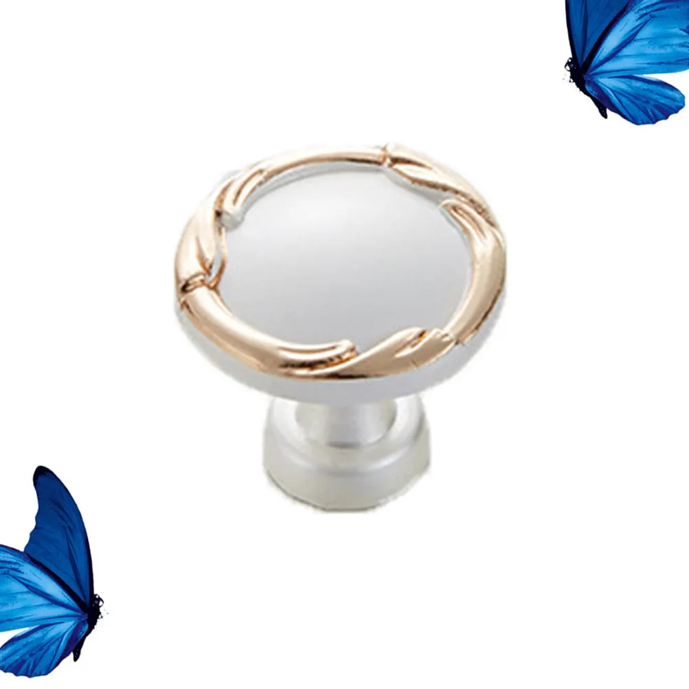 4Pcs Round Delicate Cabinet Handle European Style Door Pull Bar Multipurpose Wardrobe Drawer Handle Metal Simple