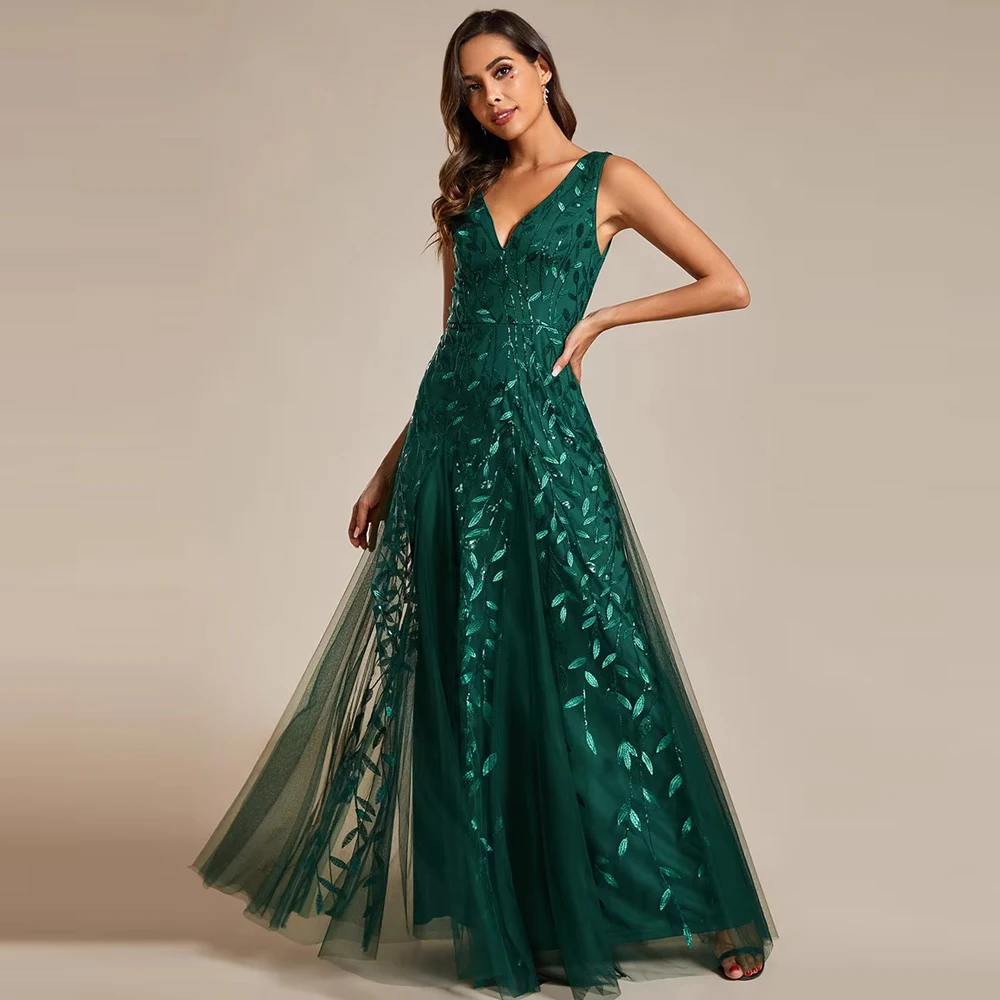 baziiingaaa-robe-de-soiree-brillante-a-col-en-v-et-paillettes-sans-manches-avec-tulle