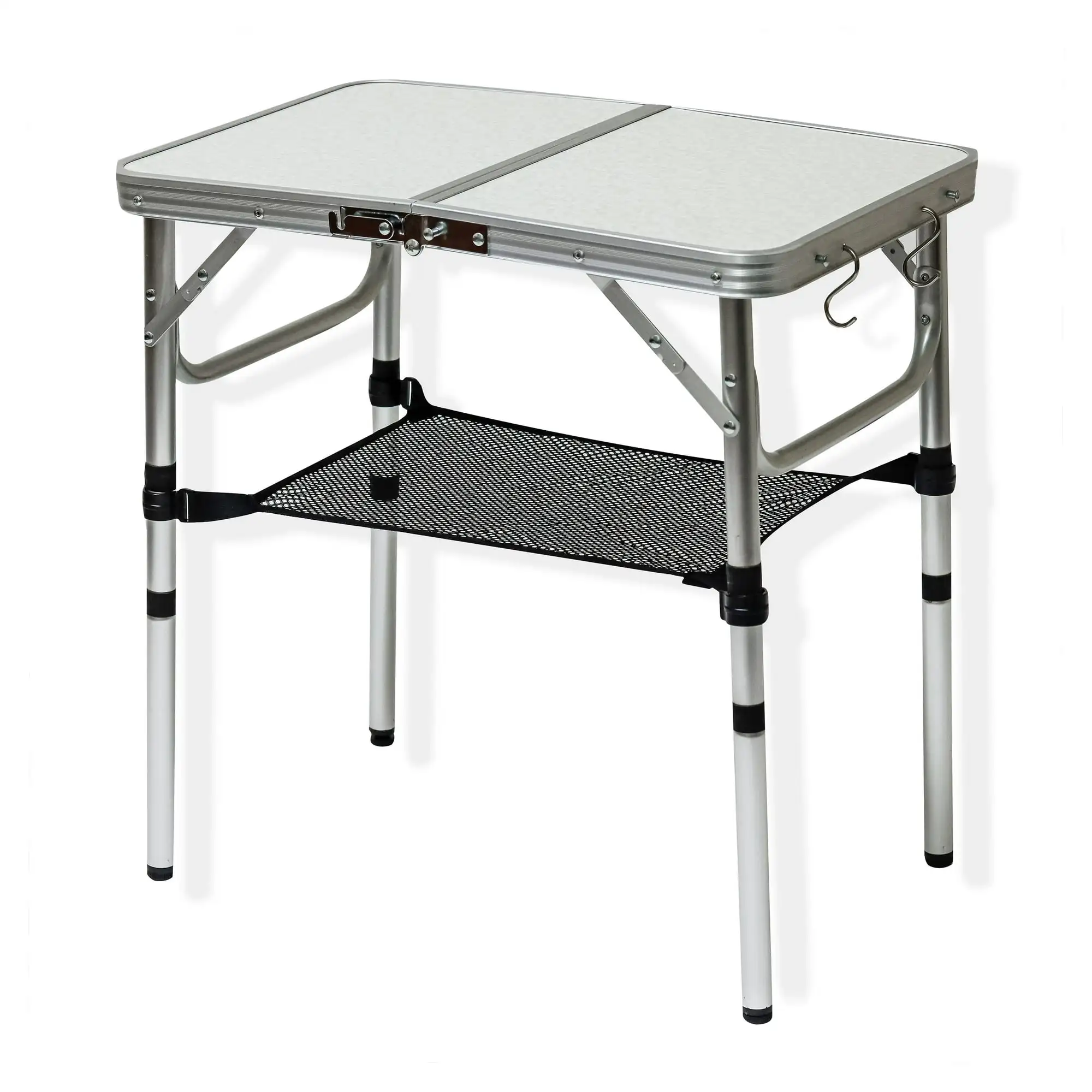 

Lightweight & Portable Small Folding Camp Table with Net Storage