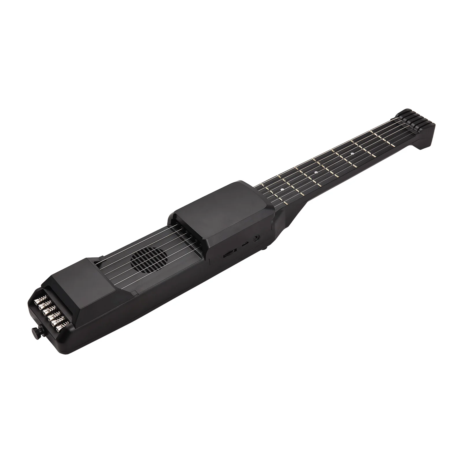 Guitarra eléctrica inteligente de 7 trastes, práctica silenciosa, sintonizador Digital, función de metrónomo, guitarra multifuncional MIDI Folk portátil de bolsillo