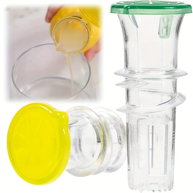 Portable Spiral Rotating Lemon Squeezer Manual Clear Plastic Citrus Juicer Handheld Orange Lime Juice Extractor Easy Clean Mini