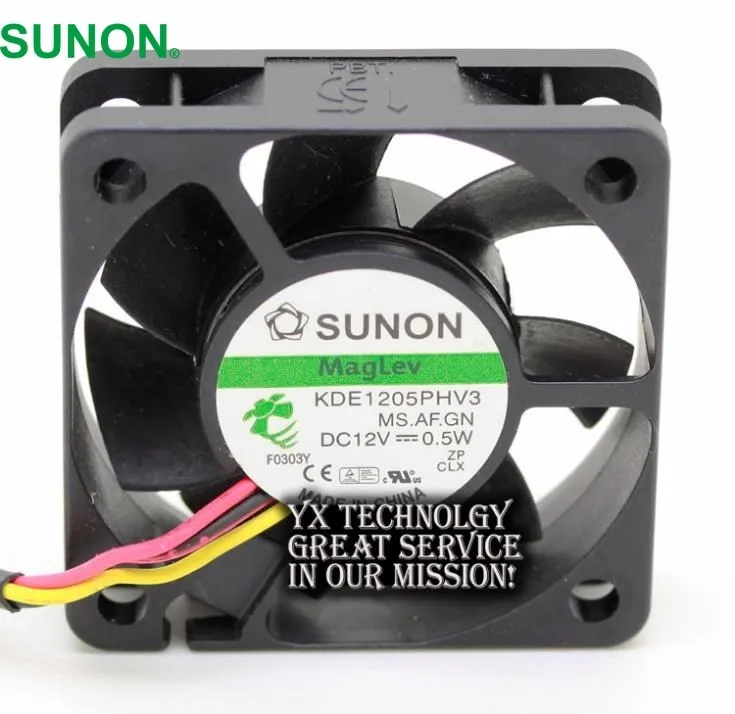 For SUNON KDE1205PHV3 5015 50mm 0.5W 12V Maglev quiet cooling fan