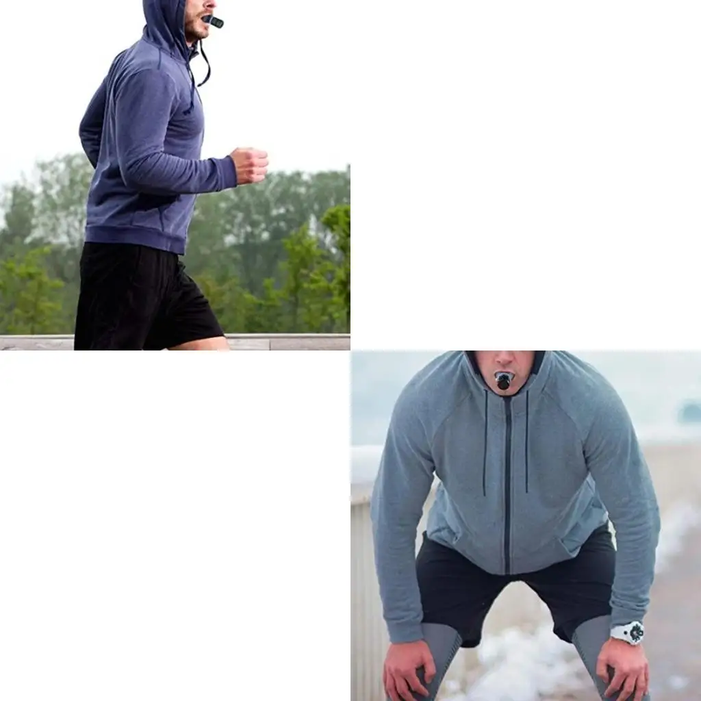  Lung Respirator Fitness Trainer Soft Silicone Mouthbite Training Tool Equipment for Respiratory & Breathing Exercise