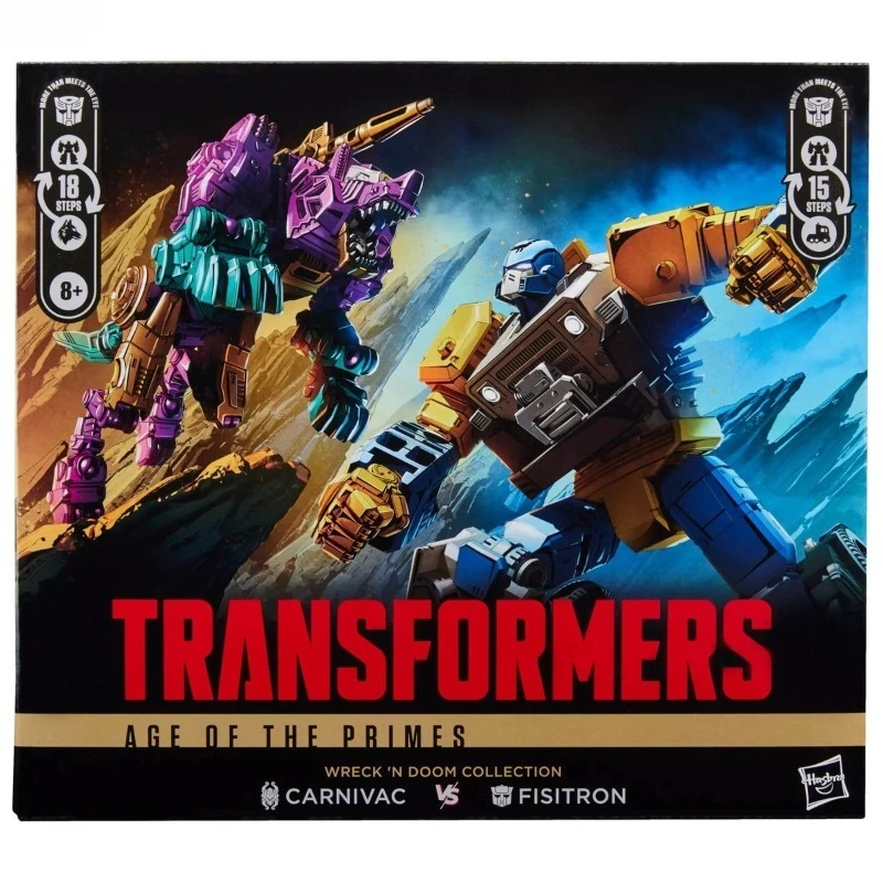 Takara Tomy Transformers jouets âge des primes Carnivac Fisitron modèle Robot Collection figurines d'action jouet cadeaux en stock