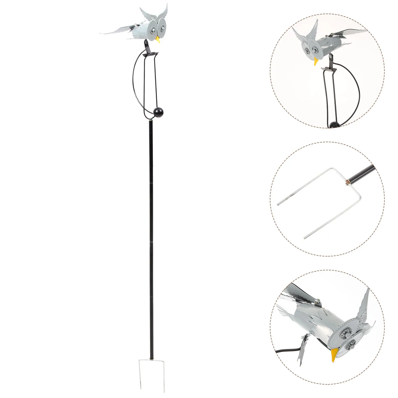 

Vintage Spinner Metal Garden Decor Outdoor Yard Art Landscape Ornament Statue Backyard Windmill