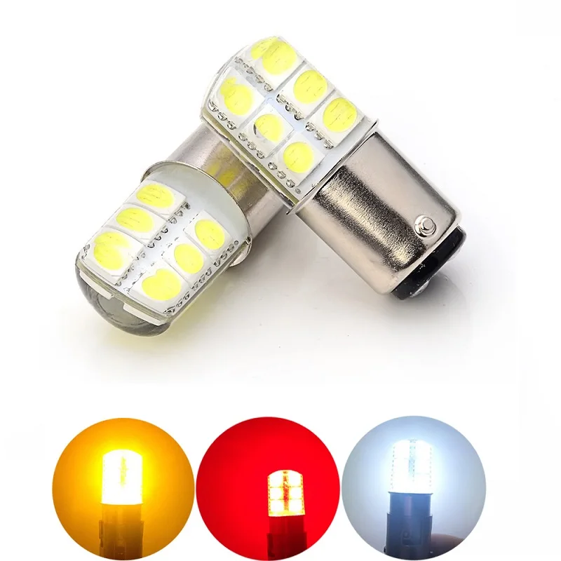 1PCS Led Strobe Flash 1156 BA15S P21W 1157 BAY15D p21/5w 2835 12 SMD 12SMD Auto lamp Car Turn Signal Brake Light 12V White Red