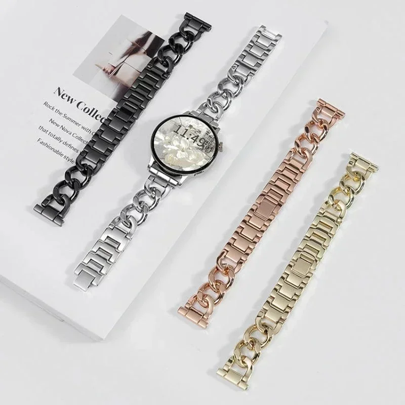 20mm 22mm Metal Chain Bracelet For Samsung Galaxy Watch 7 6 5 4 3 40 44mm Classic 42/46mm 43/47mm For Huawei GT3 GT4 Amazfit GTS image 4