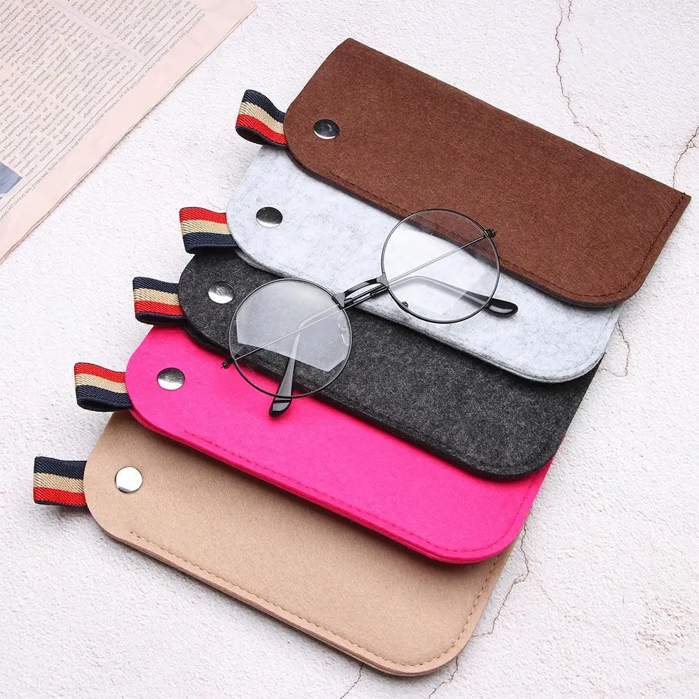 New Felt Sunglasses Case Colorful Candy Eyeglasses Box Soft Glasses Bag For Men Women Fashion Eyewear Accessoires