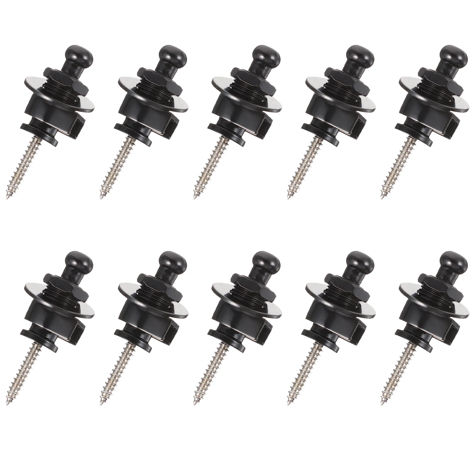 10 Pcs Guitar Studs Strap Lock Buttons Belt Buckle Locks Secure Locking Staples Alloy Acoustic Accessories