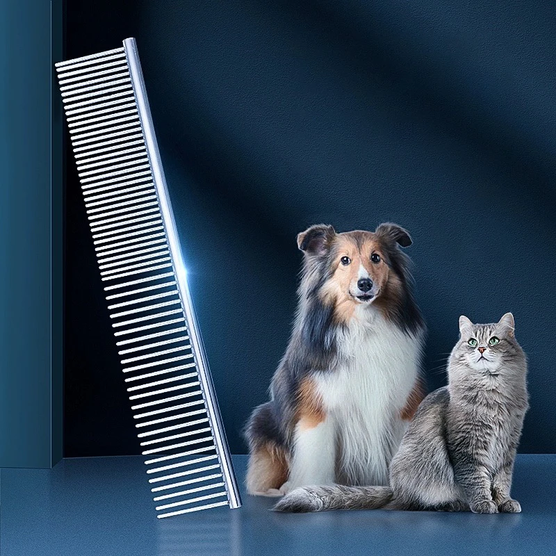 Pet Comb Stainless Steel Row Comb Cat Special Cat Hair Combs Cat Hair Comb To Remove Floating Hairs and Open Knots Dog Clealing