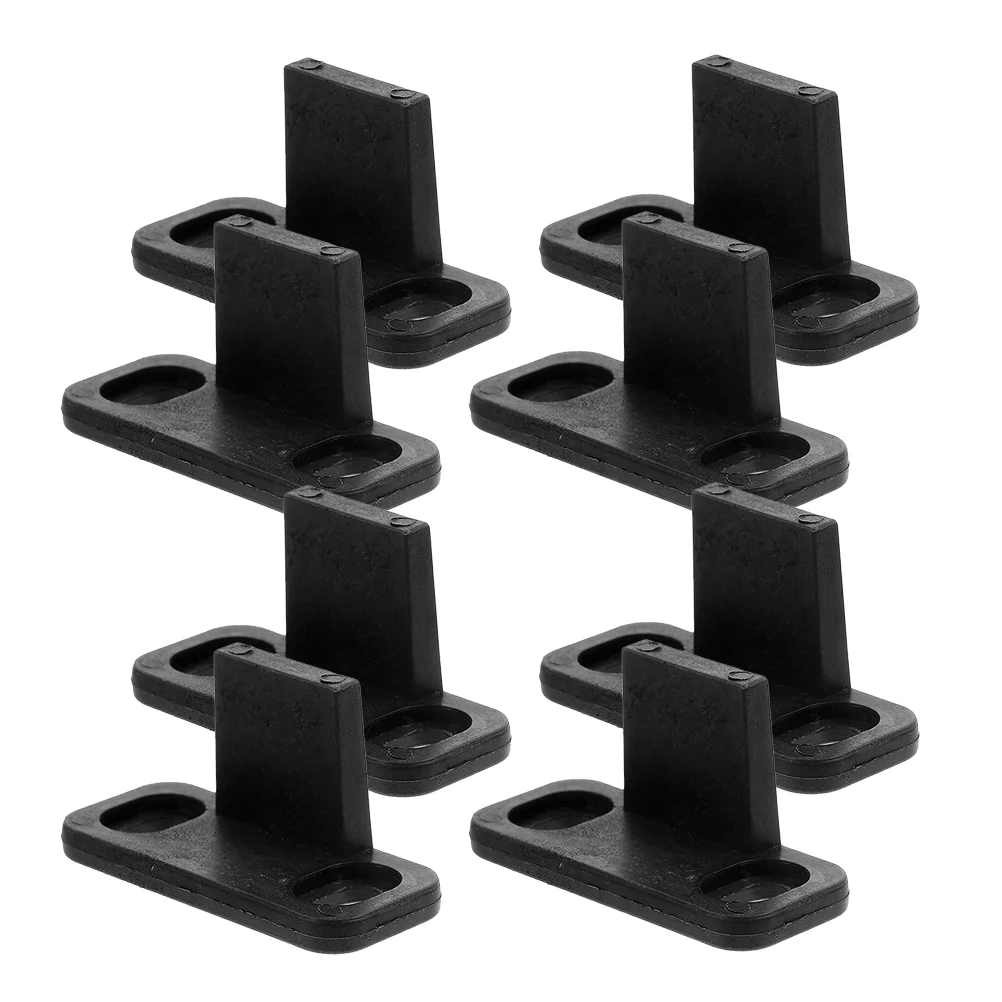 

8 Pcs Sliding Door Guide Floor Guides Black Soft Close Kit for Barn Doors Wardrobe Bypass Pocket Cabinets Prevent Shaking