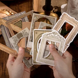10pcs/pack Decor Scrapbook Vintage Sticker Materials Paper Retros Framework DIY Junk Journal Collage Photo Album Retro Stickers