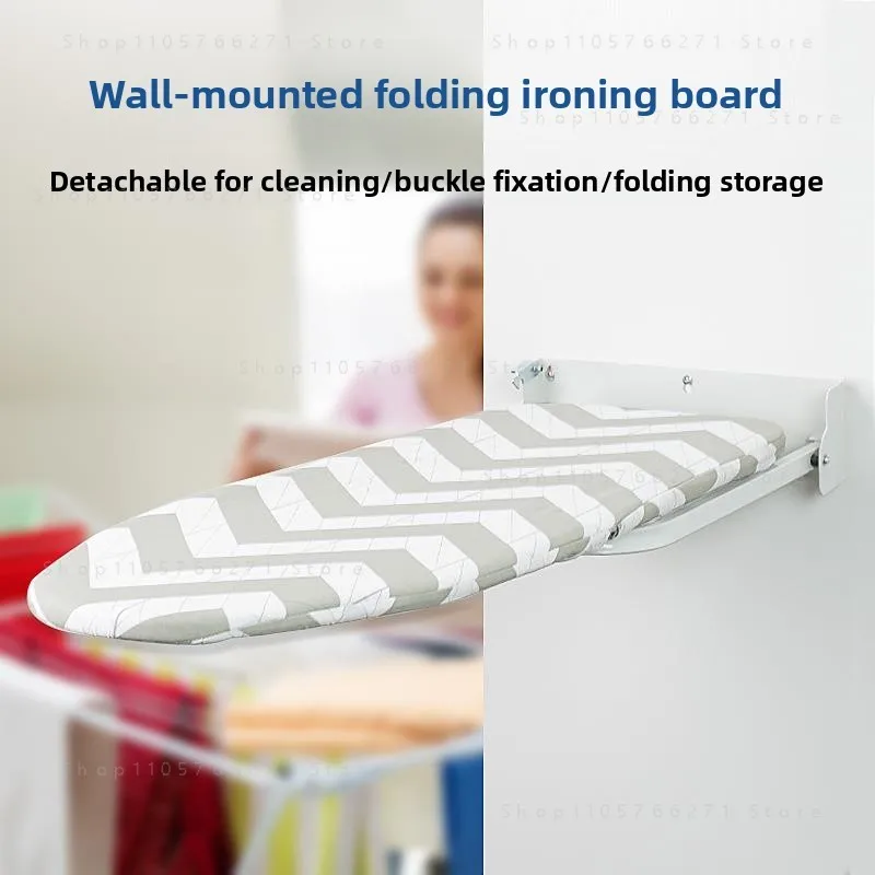 Wall Mounted Folding Ironing Board, Household Portable Stable Ironing Mat for Clothes Bed Hat - Space-Saving Storage Design