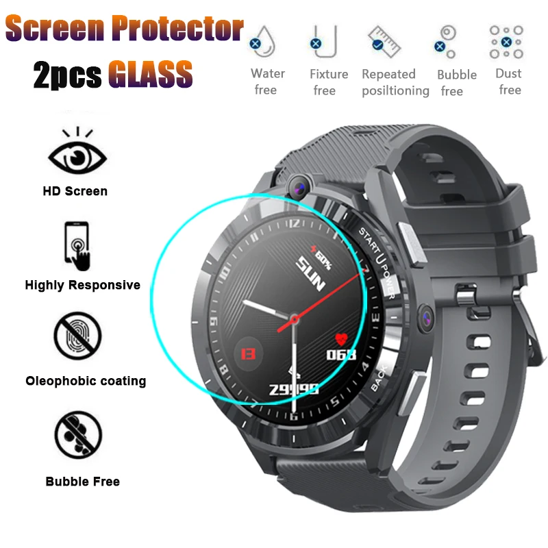 Bộ 2 Kính Cường Lực Dành Cho Đồng Hồ Thông Minh Lemfo LEM 16 Lem16 Đồng Hồ Thông Minh Smartwatch HD Tấm Bảo Vệ Màn Hình Trong Suốt Bảo Vệ Kính Phim Phụ Kiện Đồng Hồ