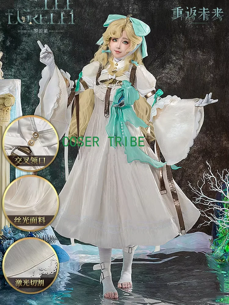 COSER TRIBE-traje de juego Lorelei para mujer, hermoso vestido, uniforme, disfraz de Cosplay, traje de juego de rol para fiesta de Halloween, S-3XL 1999