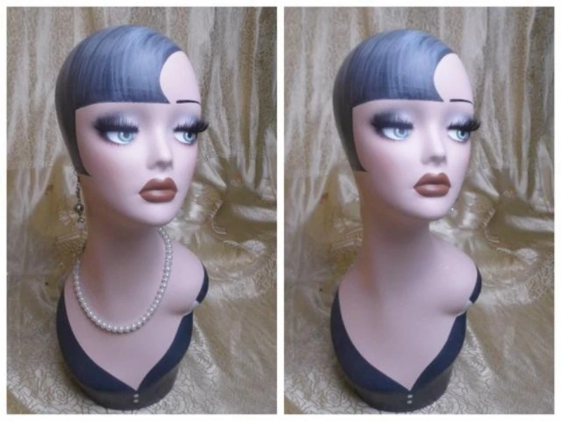 Fiberglass Vintage Female Mannequin Dummy Head Manikin Doll Heads