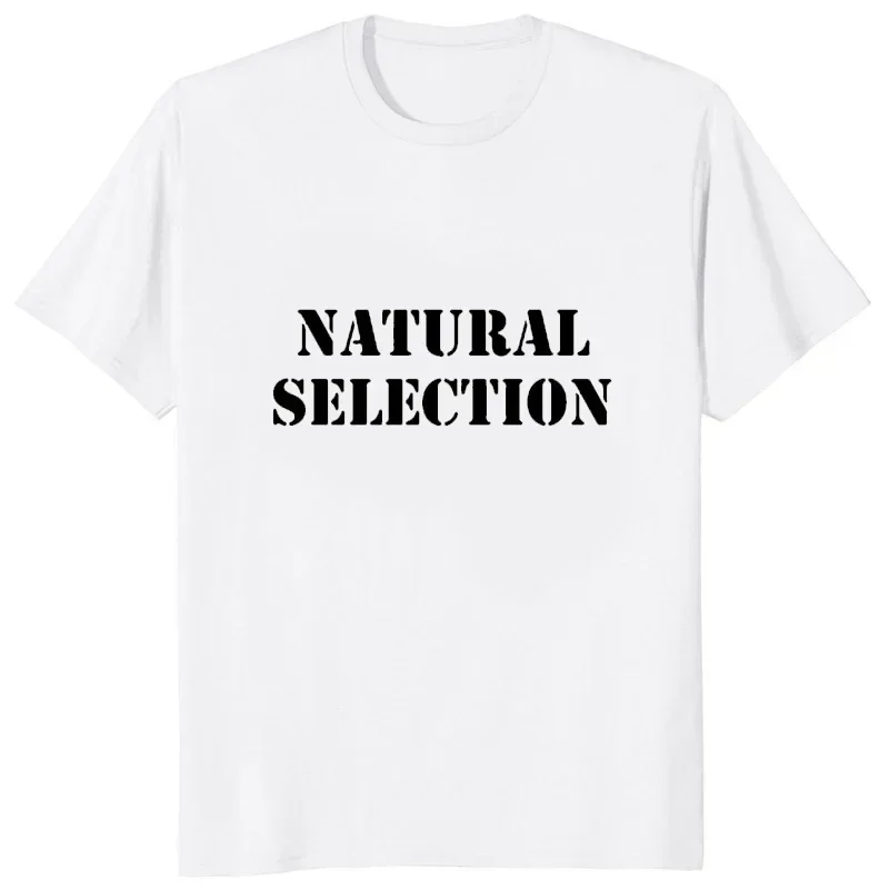 Evolution Graphic T Shirts Fashion Casual Streetwear Harajuku Style Tops Loose Tees Natural Selection Text Printing Man -shirts