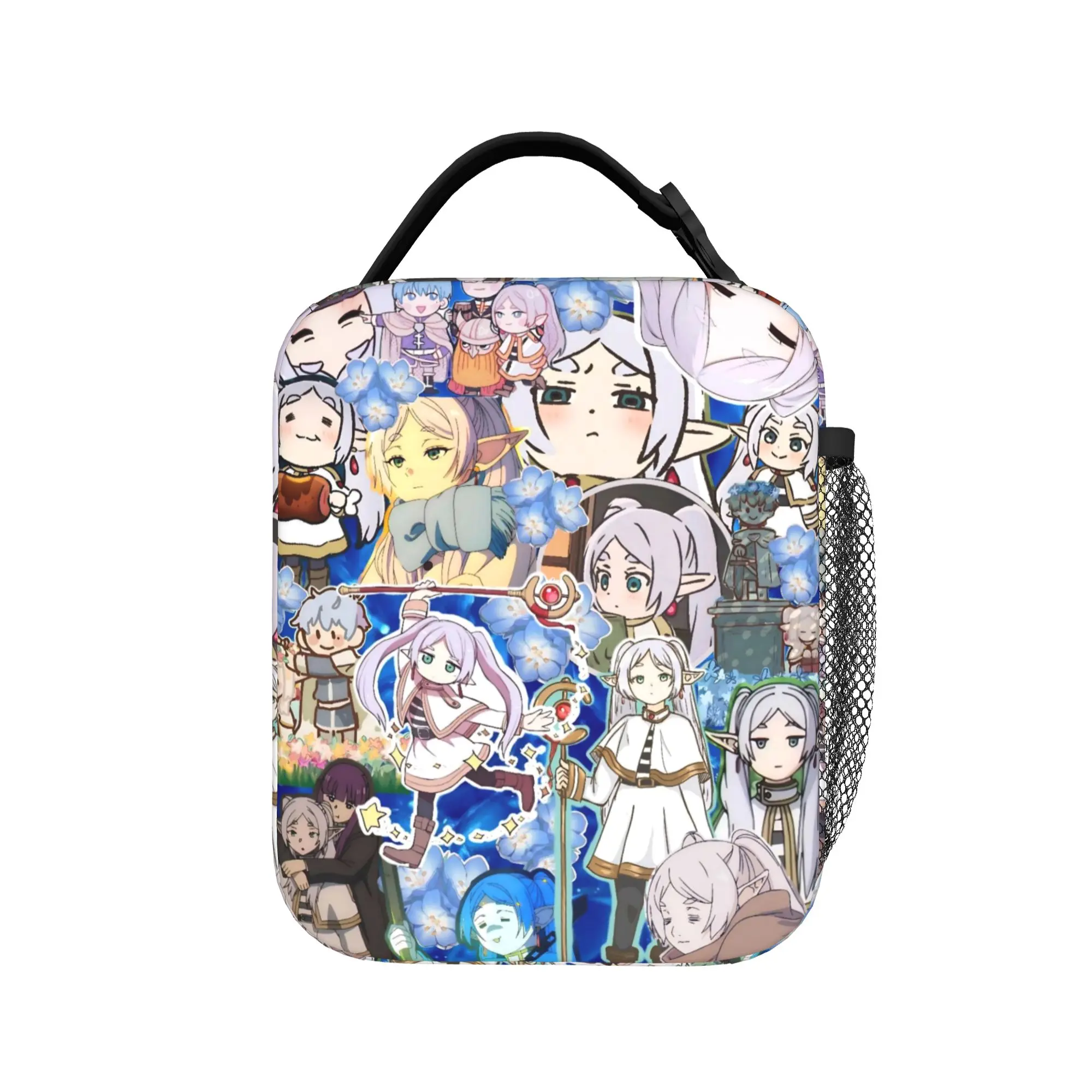 Frieren Insulated Lunch Bags Cooler Bag Reusable,Lunch Container Anime High Capacity Tote Lunch Box Girl Boy School Travel