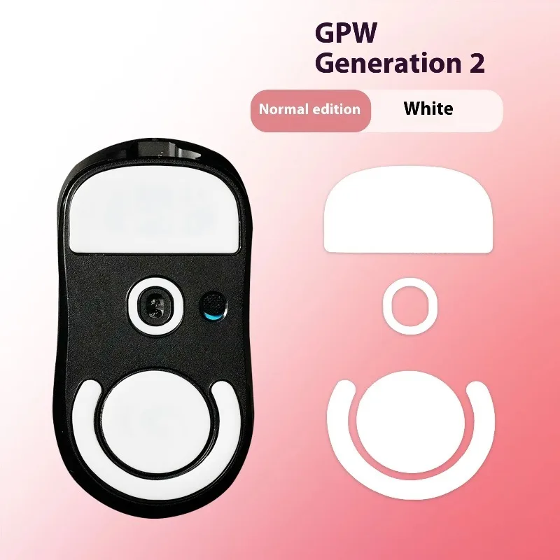 زلاجات ماوس بإصدار ICE محسنة لـ Logitech GPW1/2/3/GPW4 Hawkeye PTFE ذات حواف مستديرة بيضاء تنزلق للألعاب