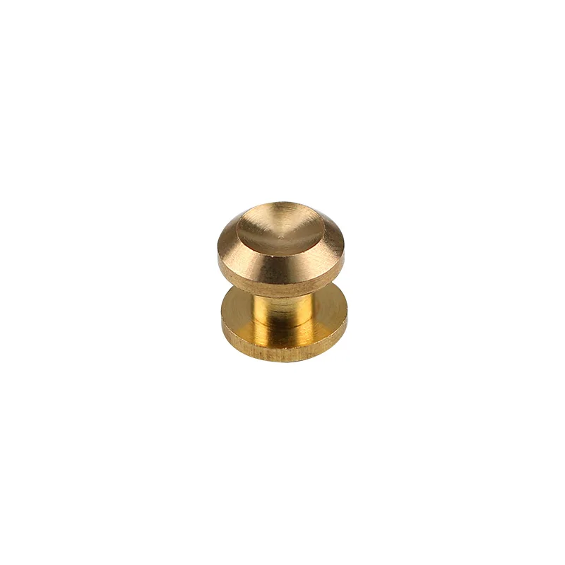 10PCS Concave Wallet Bag Chicago Brass Belt Screw Rivet DIY Nail Handmade Fastener Garmnet Hardware Key Case Leather Craft Part