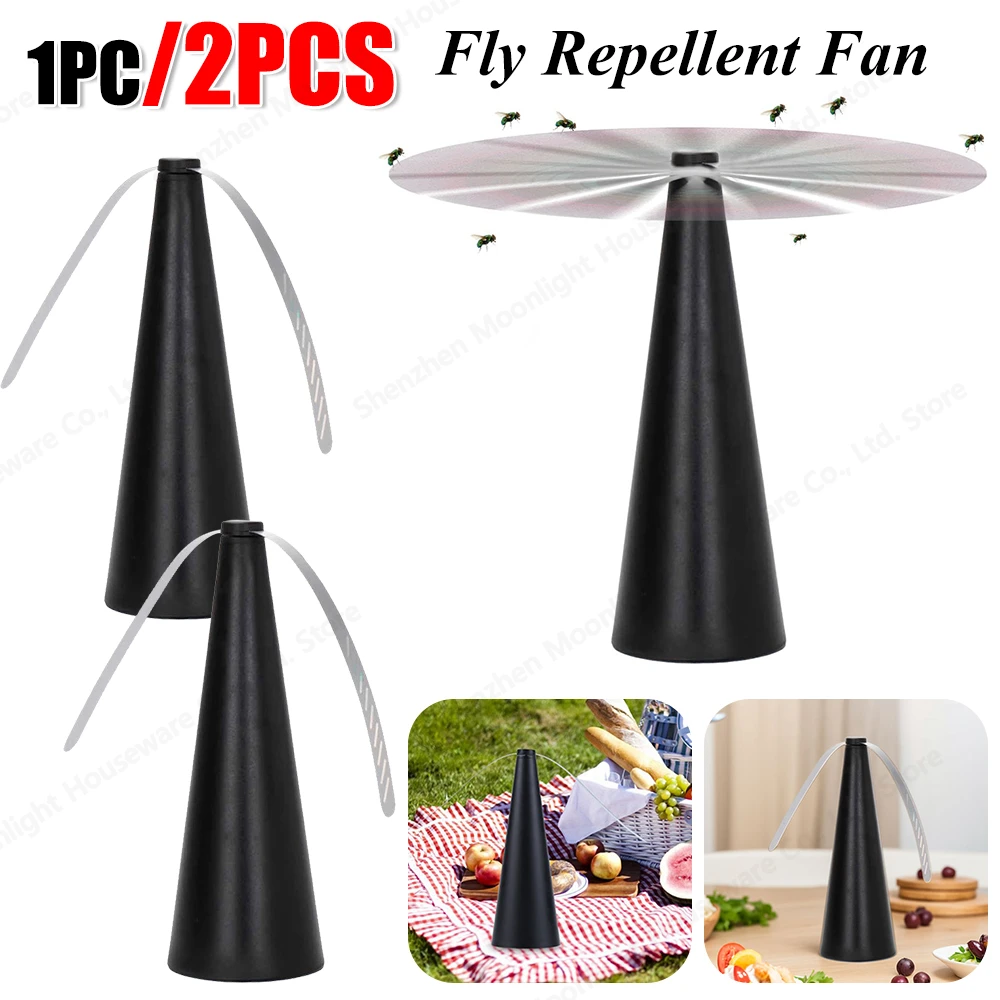 Outdoor Kitchen Fly Repellent Fan Fly Destroyer Keep Flies Bugs Away From Food Household Pest Repellent Table Fan