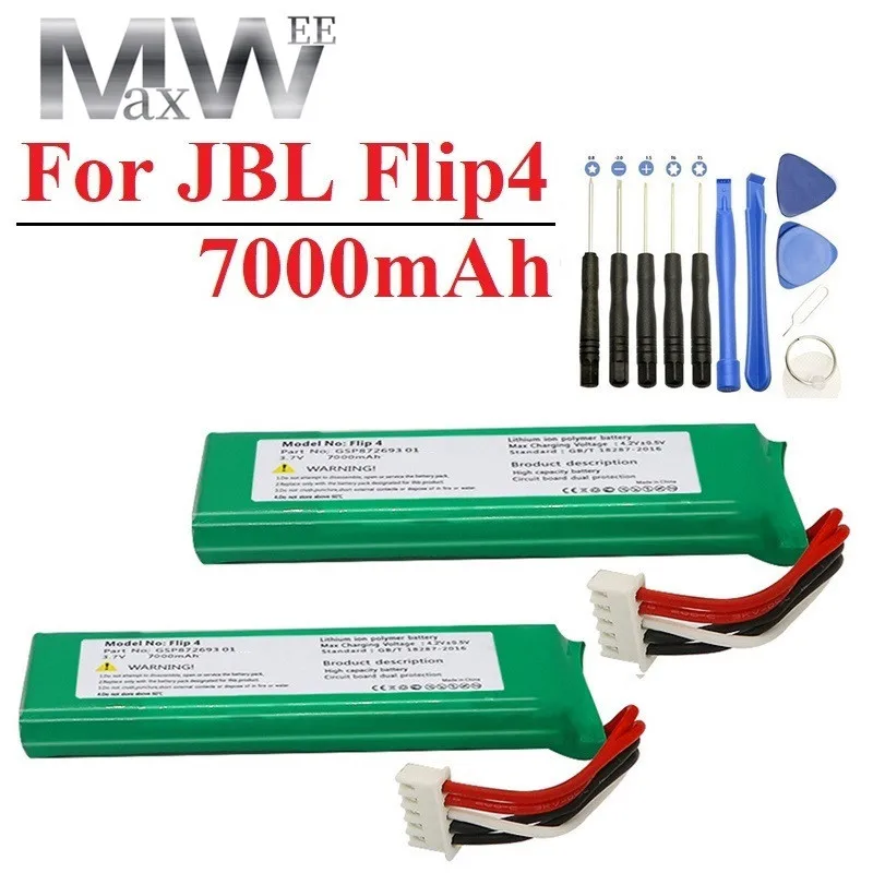 upgrade 7000mAh 3.7V Battery GSP87269301 +  For JBL Flip 4, Flip4 Flip 4 Special Edition Audio Battery+Tool